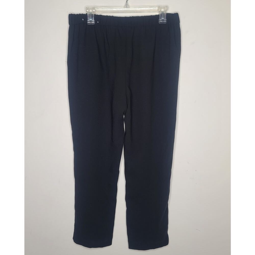 Ann Taylor Factory black flowy pleated pull on pants - medium - Picture 4 of 6